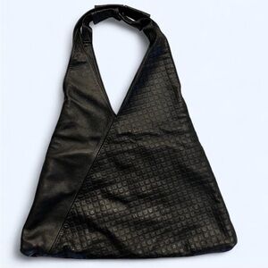 Laura Di Maggio Genuine Leather Triangle Geometric Tote